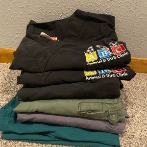 6 Scrub shirts
